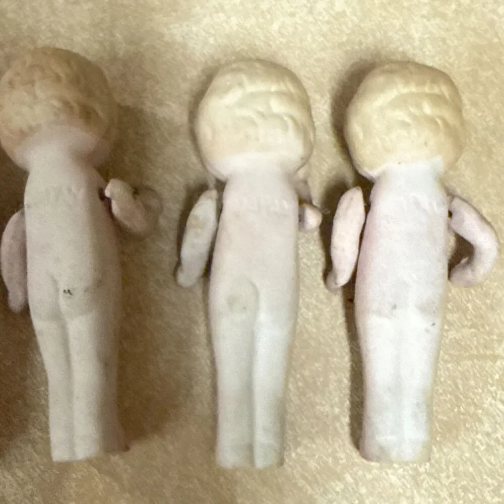 Vintage Occupied Japan Bisque Porcelain Doll Dolls Mini Figurines Jointed Lot 5 - Picture 8 of 14